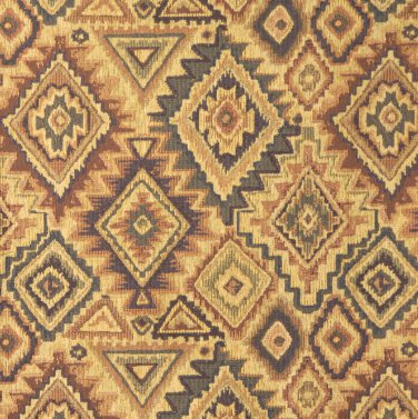 54"" E101 Southwestern, Navajo, Lodge Style Upholstery Grade Fabric By The Yard
