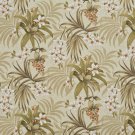 54"" E312 Green And Orange, Floral Outdoor Indoor Marine Fabric By The Yard