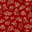 54"" E362 Red And Beige, Floral Leaf Outdoor Indoor Marine Fabric By The Yard