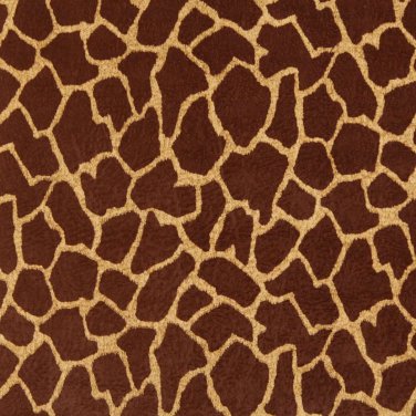 54"" E404 Brown, Giraffe, Animal Print Microfiber Upholstery Fabric By The Yard