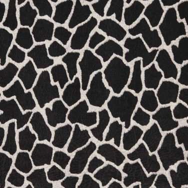 54"" E405 Black And White, Giraffe, Animal Print Microfiber Upholstery Fabric By The Yard