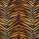 54"" E408 Gold And Black, Tiger, Animal Print Microfiber Upholstery Fabric By The Yard