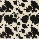 54"" E414 Black And White, Cow, Animal Print Microfiber Upholstery Fabric By The Yard