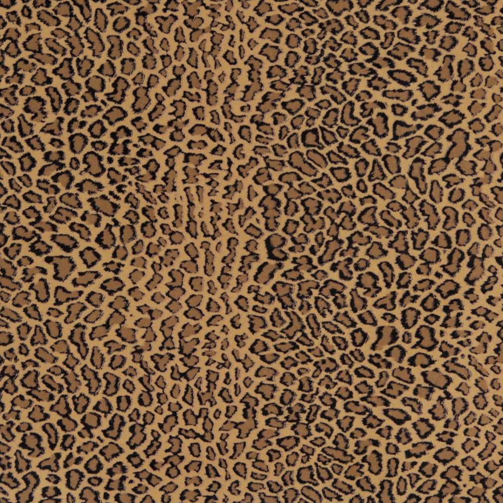 54"" E418 Beige, Leopard Animal Print Microfiber Upholstery Fabric By The Yard