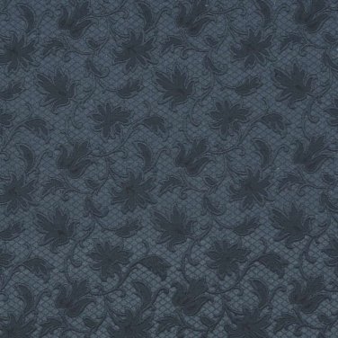 54"" E506 Blue, Floral Jacquard Woven Upholstery Grade Fabric By The Yard
