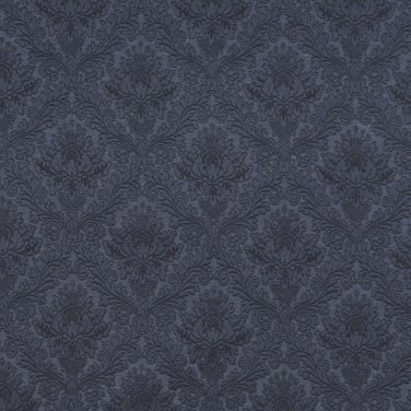54"" E538 Blue, Floral Jacquard Woven Upholstery Grade Fabric By The Yard