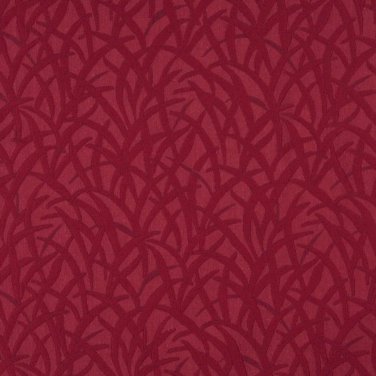 54"" E586 Red, Grassy Meadow Jacquard Woven Upholstery Grade Fabric By The Yard