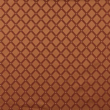 54"" E613, Diamond Orange, Red And Gold Damask Upholstery And Window Treatment Fabric By The Yard