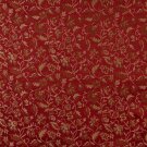 54"" E619, Floral Red, Gold And Green Damask Upholstery And Window Treatment Fabric By The Yard
