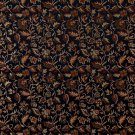 54"" E620 Floral Black Gold Green Orange Damask Upholstery Window Treatment Fabric By The Yard