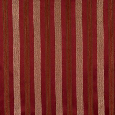 54"" E627, Striped Red, Gold And Green Damask Upholstery And Window Treatment Fabric By The Yard