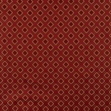 54"" E635, Diamond Red, Gold And Green Damask Upholstery And Window Treatment Fabric By The Yard