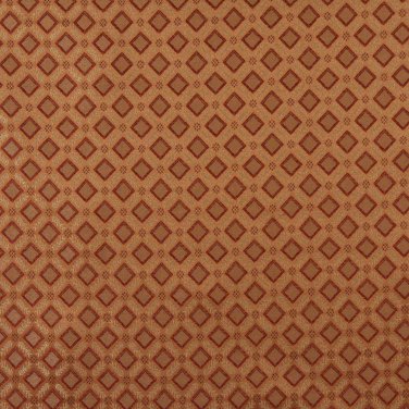 54"" E637, Diamond Orange, Red And Gold Damask Upholstery And Window Treatment Fabric By The Yard