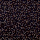 E640 Abstract Floral Navy Blue Yellow Green Damask Upholstery Window Treatment Fabric By The Yard
