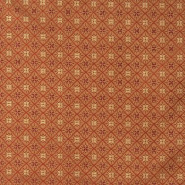 54"" E661, Diamond Orange, Red And Gold Damask Upholstery And Window Treatment Fabric By The Yard