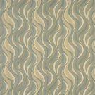54"" Wide F308 Green, Blue And Yellow, Wavy Contemporary Upholstery Grade Fabric By The Yard