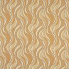 54"" Wide F309 Orange, Ivory And Gold, Wavy Contemporary Upholstery Grade Fabric By The Yard