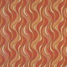54"" Wide F312 Red, Orange And Brown, Wavy Contemporary Upholstery Grade Fabric By The Yard