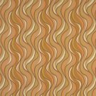 54"" Wide F313 Orange, Green And Ivory, Wavy Contemporary Upholstery Grade Fabric By The Yard