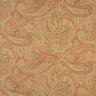 54"" Wide F328 Red, Orange And Green, Paisley Contemporary Upholstery Grade Fabric By The Yard