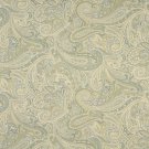 54"" Wide F329 Green, Blue And Ivory, Paisley Contemporary Upholstery Grade Fabric By The Yard