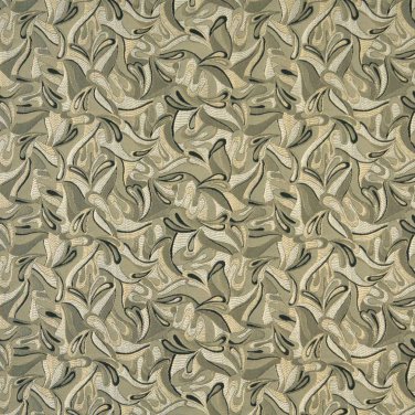 54"" Wide F342 Gold, Black And Silver, Abstract Contemporary Upholstery Grade Fabric By The Yard
