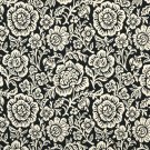F400-B Black And Beige Floral Matelasse Reversible Upholstery Fabric By The Yard | Width: 54""
