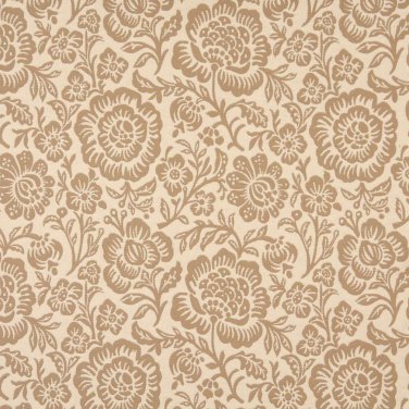 F401 Beige And Tan Floral Matelasse Reversible Upholstery Fabric By The Yard | Width: 54""