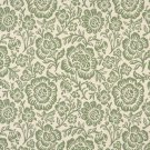 F402 Green And Beige Floral Matelasse Reversible Upholstery Fabric By The Yard | Width: 54""