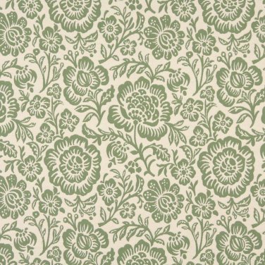 F402 Green And Beige Floral Matelasse Reversible Upholstery Fabric By The Yard | Width: 54""