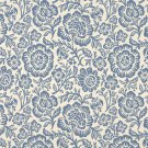 F404 Blue And Beige Floral Matelasse Reversible Upholstery Fabric By The Yard | Width: 54""