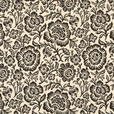 F405 Dark Brown And Beige Floral Matelasse Reversible Upholstery Fabric By The Yard | Width: 54""