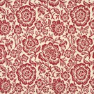 F408 Red And Beige Floral Matelasse Reversible Upholstery Fabric By The Yard | Width: 54""