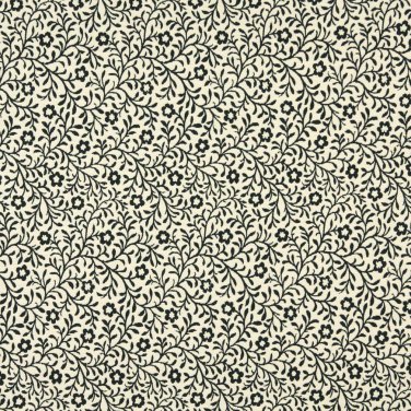 F418 Black And Beige Floral Matelasse Reversible Upholstery Fabric By The Yard | Width: 54""