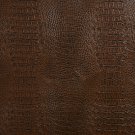54"" G033 Brown, Crocodile Faux Leather Vinyl By The Yard