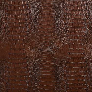 54"" G034 Sienna Brown, Crocodile Faux Leather Vinyl By The Yard