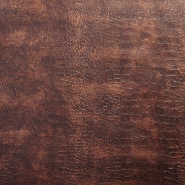54"" G044 Sienna Brown, Metallic Alligator Faux Leather Vinyl By The Yard