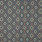 J749 Southwest Style Diamond Upholstery Fabric | Blue Salmon Beige Upholstery Fabric By The Yard