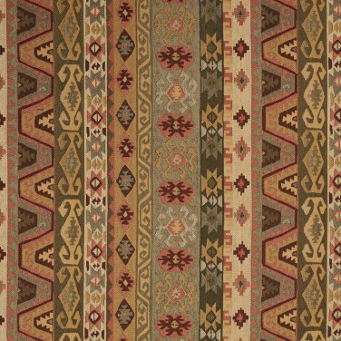 J759 Southwest Large Stripe Upholstery Fabric Green Gold Red Beige Upholstery Fabric By The Yard