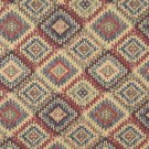 J765 Southwest Style Diamond Upholstery Fabric | Blue Beige Red Green Upholstery Fabric By The Yard