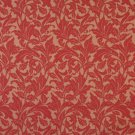 54"" Wide F606 Red, Floral Leaf Outdoor, Indoor, Marine Scotchgarded Fabric By The Yard