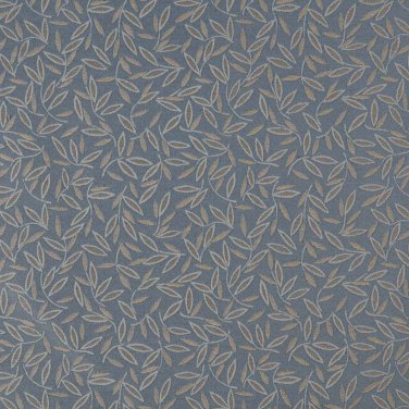 54"" Wide E200 Blue Brown Floral Leaf Residential Contract Grade Upholstery Fabric By The Yard