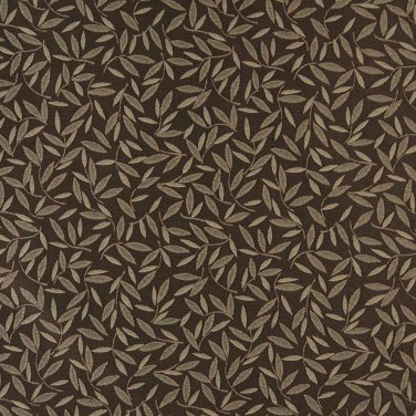 54"" Wide E206 Brown Floral Leaf Residential And Contract Grade Upholstery Fabric By The Yard