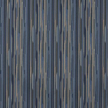 E226 Navy Blue Gold Abstract Striped Residential Contract Grade Upholstery Fabric By The Yard