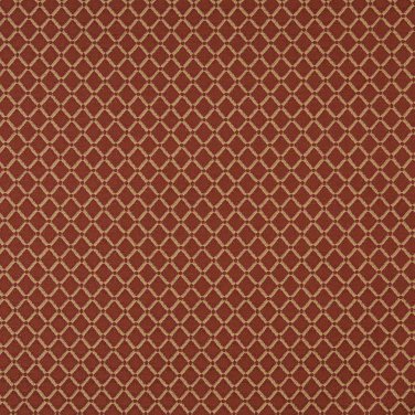 E265 Orange Red Gold Polka Dot Diamond Residential Contract Grade Upholstery Fabric By The Yard