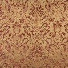 F552 Sage Green Orange Gold Burgundy Floral Pineapple Damask Upholstery Drapery Fabric By The Yard