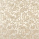 54"" Wide F576 Ivory, Floral Leaf Damask Upholstery And Drapery Grade Fabric By The Yard