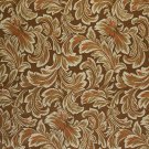 F577 Brown Bronze Green Ivory Floral Leaf Damask Upholstery Drapery Grade Fabric By The Yard