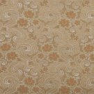 54"" Wide D121 Gold, White And Red, Paisley Floral Brocade Upholstery Fabric By The Yard