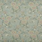 54"" Wide D122 Gold, Pink And Blue, Paisley Floral Brocade Upholstery Fabric By The Yard